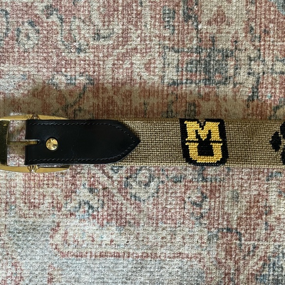 Accessories Vintage Mizzou Needlepoint Belt Size 34 University Of